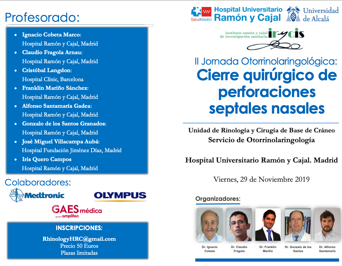 Cierre quirúrgico de perforaciones septales nasales Cierre quirúrgico de perforaciones septales nasales